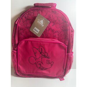 Disney Minnie Mouse Pink Backpack For Kids NWT 16”x11”x4”